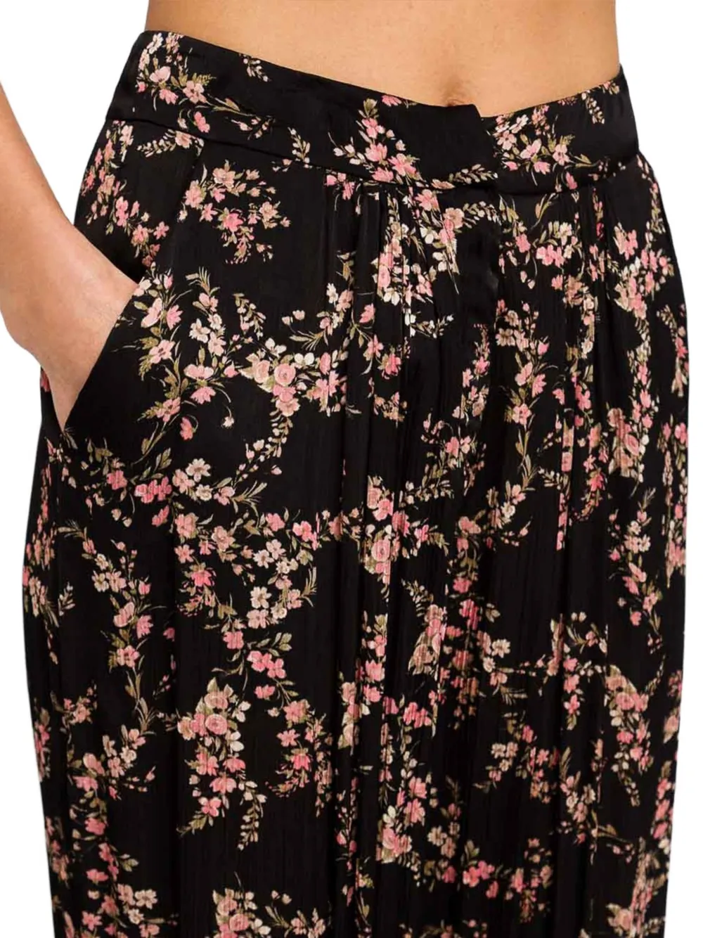 TWINSET Broek met wijde pijpen Zwart