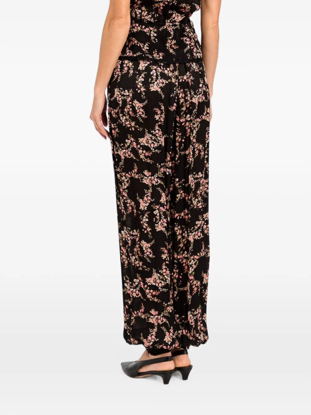 TWINSET Broek met wijde pijpen Zwart