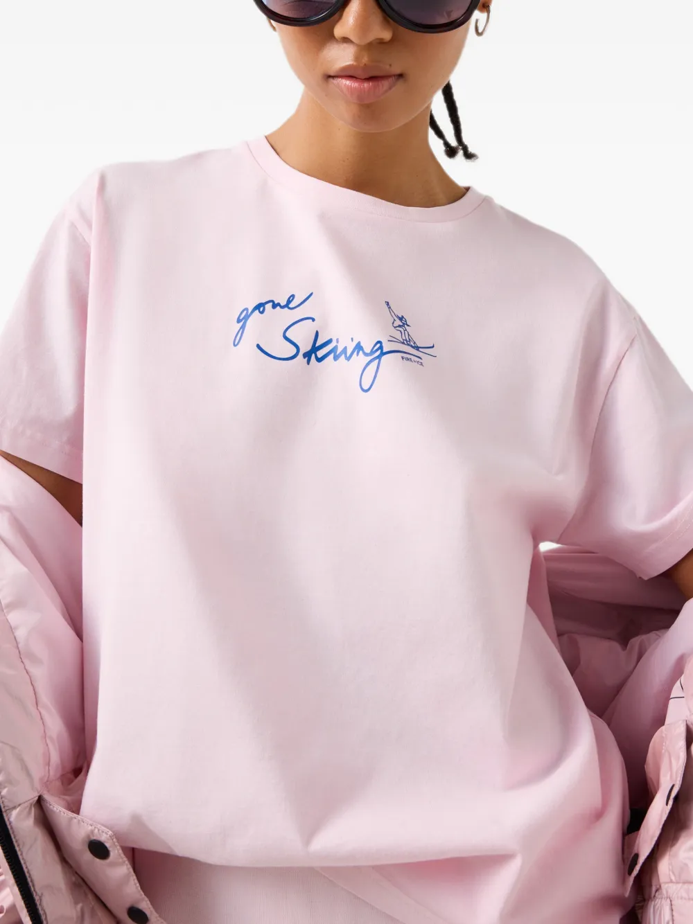 BOGNER FIRE+ICE Cara logo-print T-shirt Roze