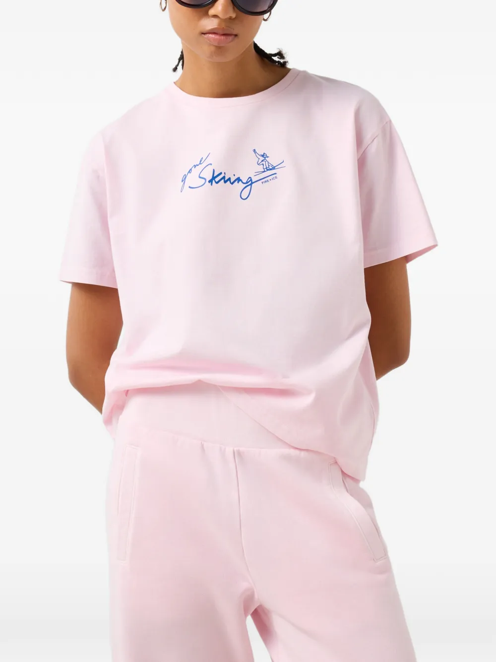 BOGNER FIRE+ICE Cara logo-print T-shirt Roze