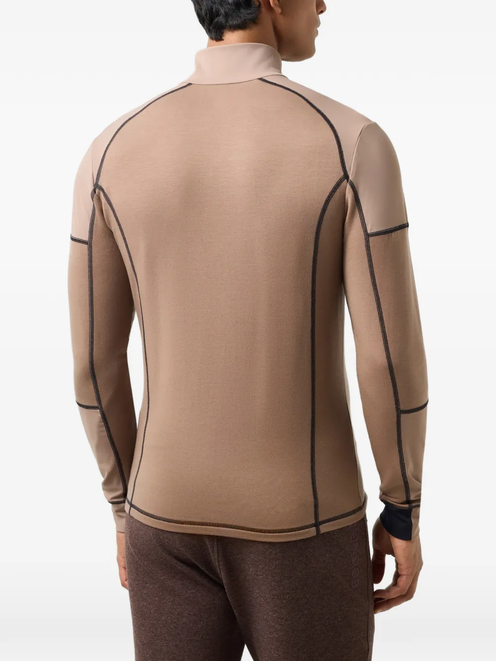 BOGNER Marino overlock-stitch first layer Bruin