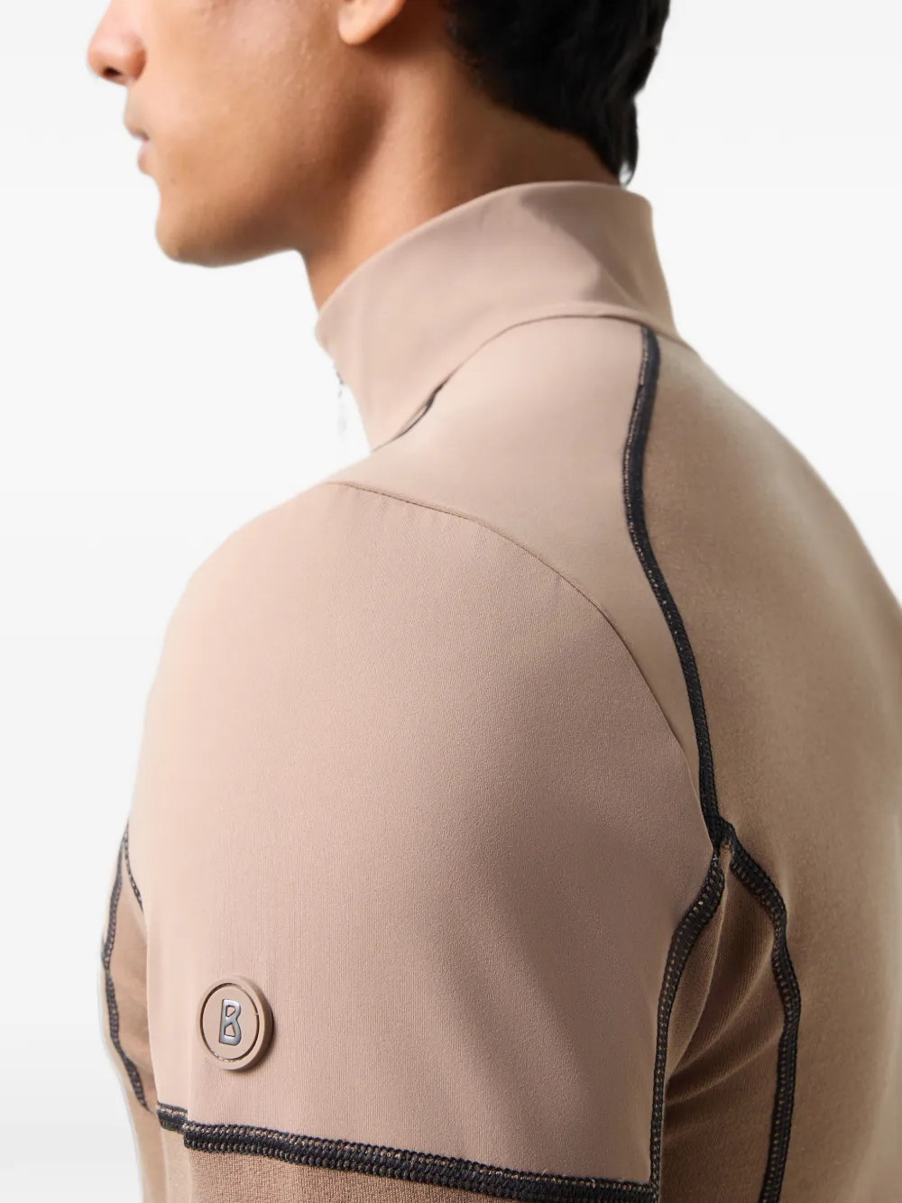 BOGNER Marino overlock-stitch first layer Bruin