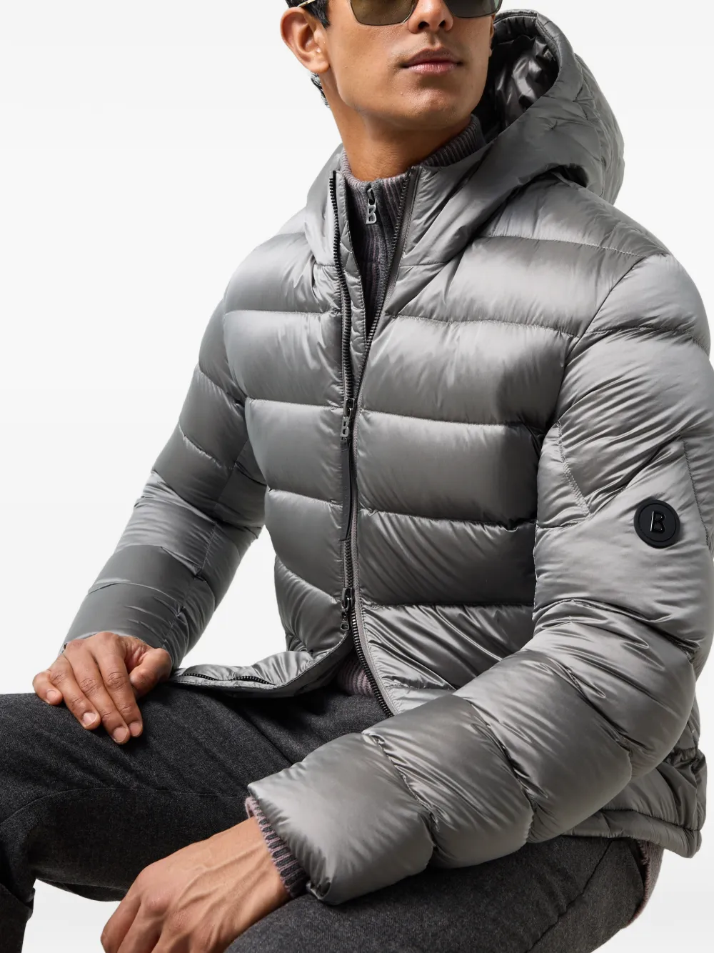 BOGNER Hugh hooded down jacket Grijs