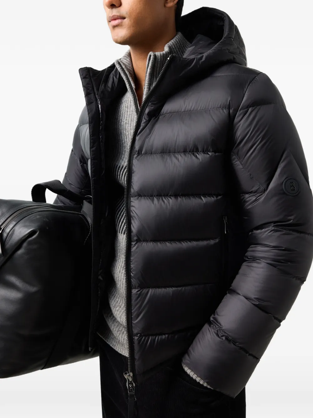 BOGNER Hugh quilted down jacket Zwart