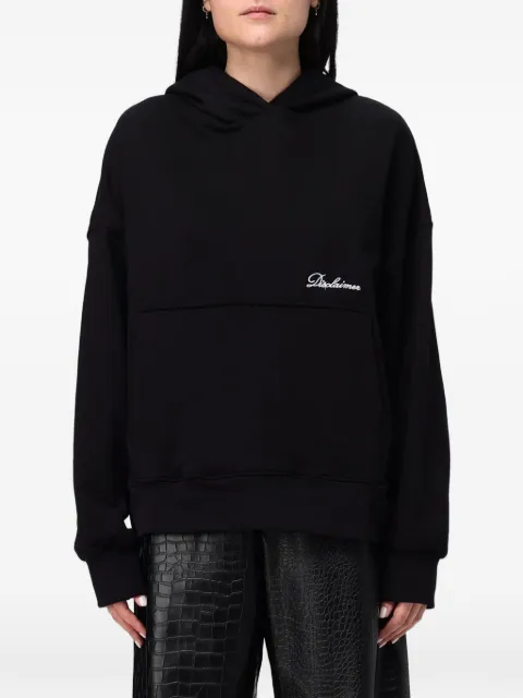 DISCLAIMER logo-embroidered hoodie