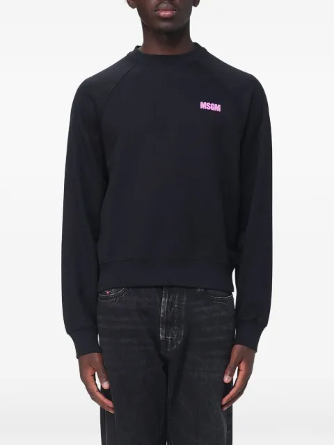 MSGM logo-print raglan-sleeve sweatshirt