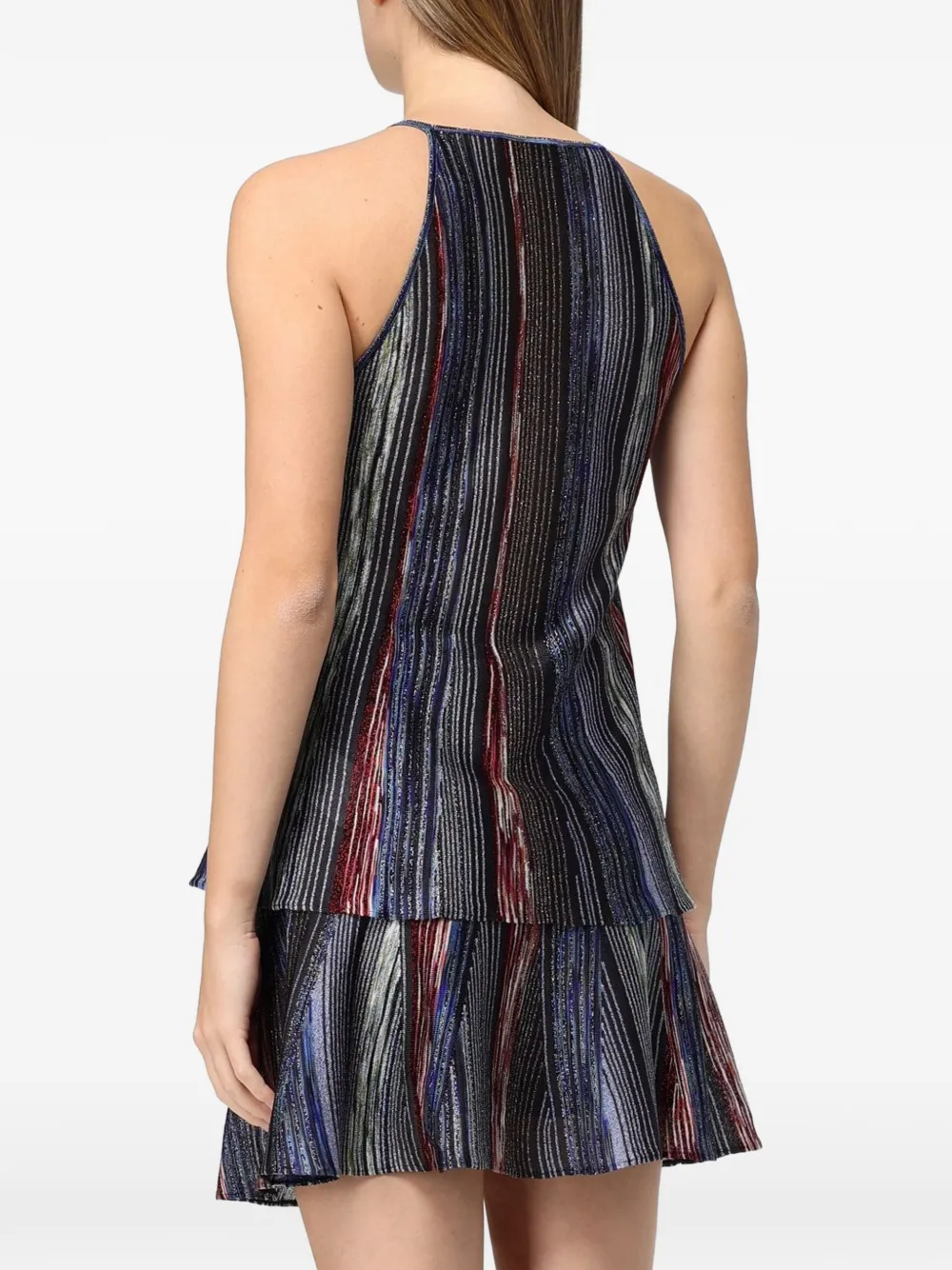 Missoni sleeveless ribbed viscose-lamé top Blauw