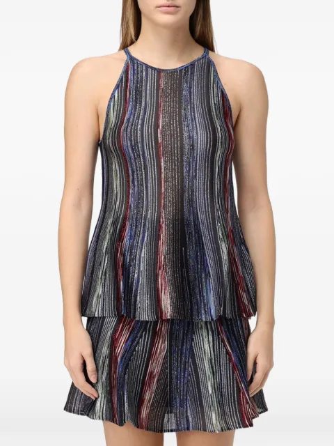 Missoni sleeveless ribbed viscose-lamé top