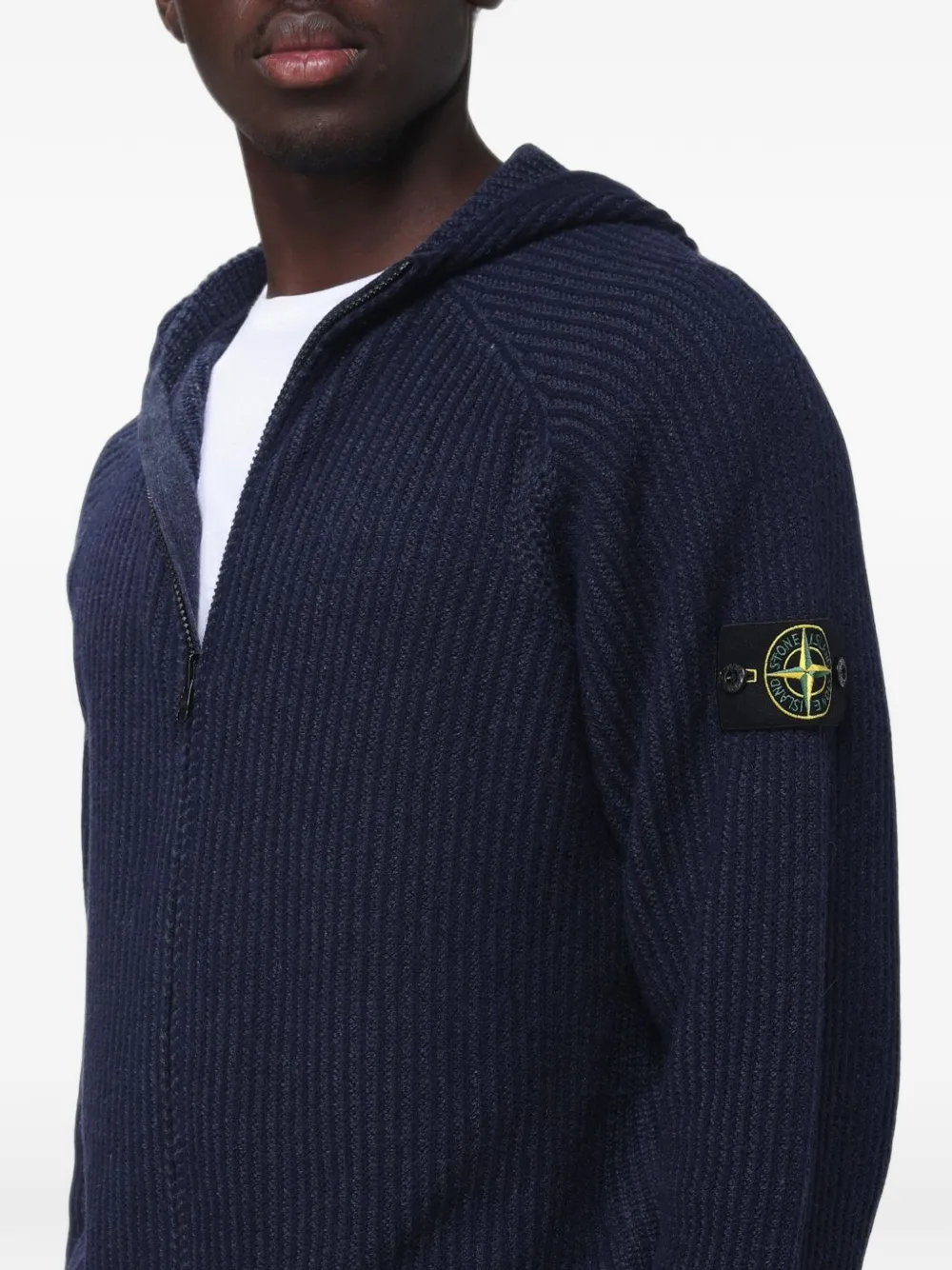 Stone Island 5100067 two-tone vanisé cashmere Blauw