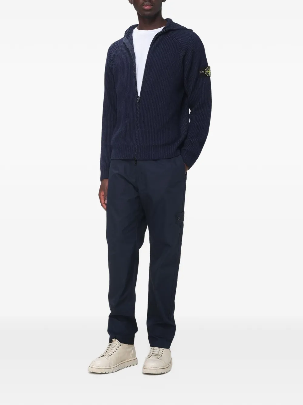 Stone Island 5100067 two-tone vanisé cashmere Blauw