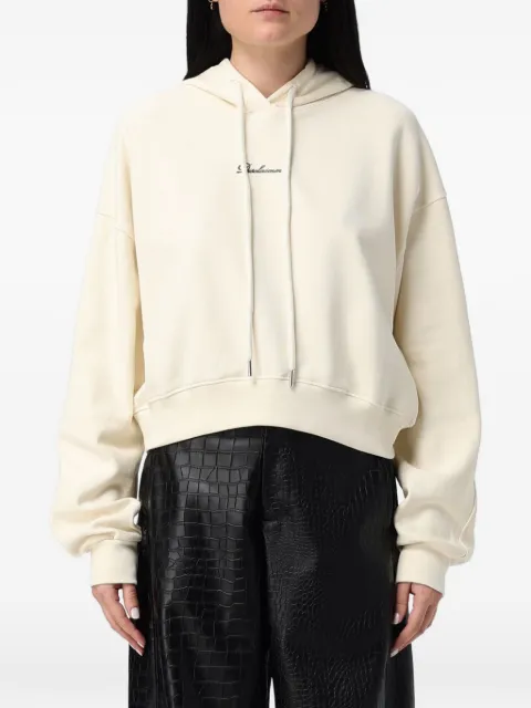 DISCLAIMER logo-print drawstring hoodie