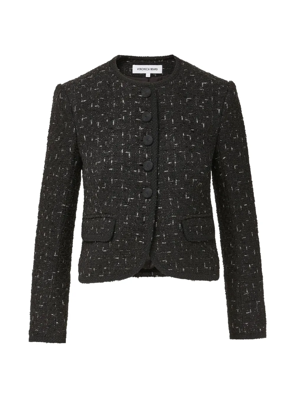 Veronica Beard Fendric metallic-effect tweed jacket Zwart