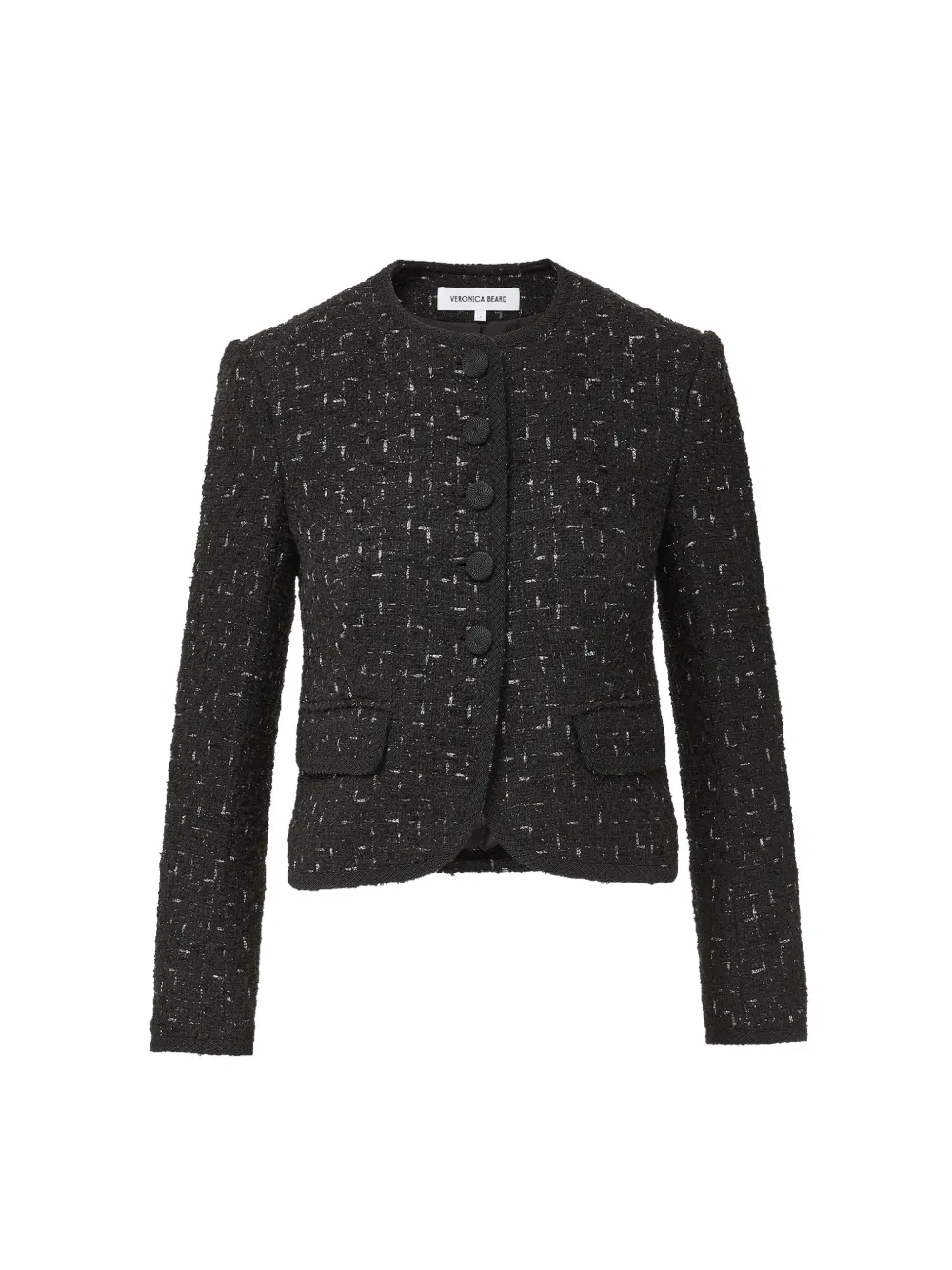 Veronica Beard Fendric metallic-effect tweed jacket Zwart