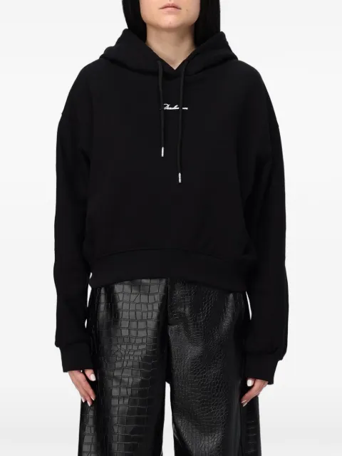 DISCLAIMER logo-print drawstring hoodie