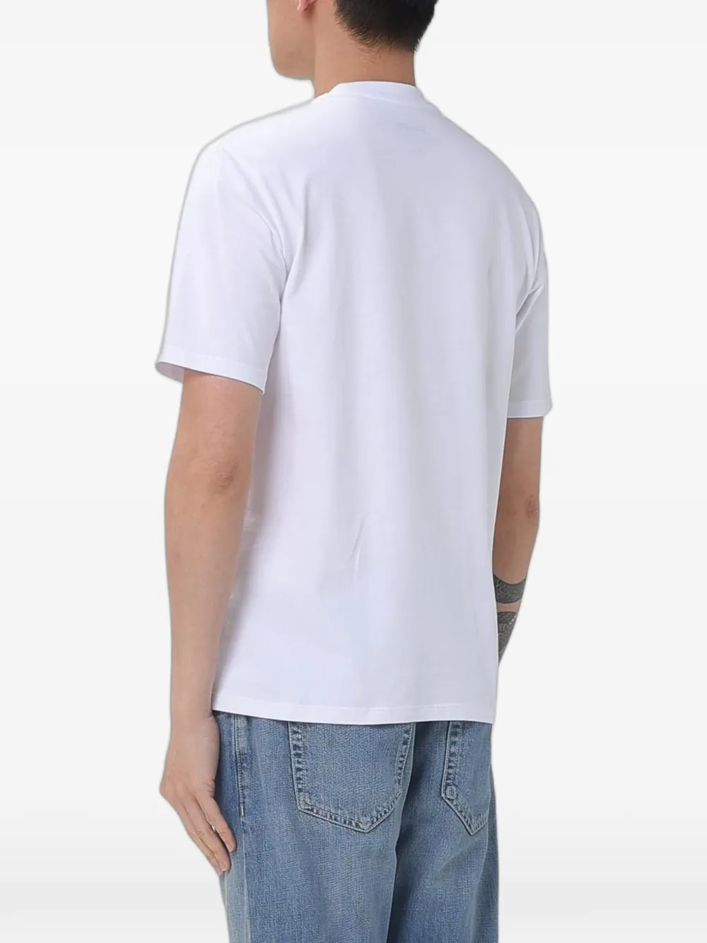 Blauer logo-patch cotton T-shirt Wit