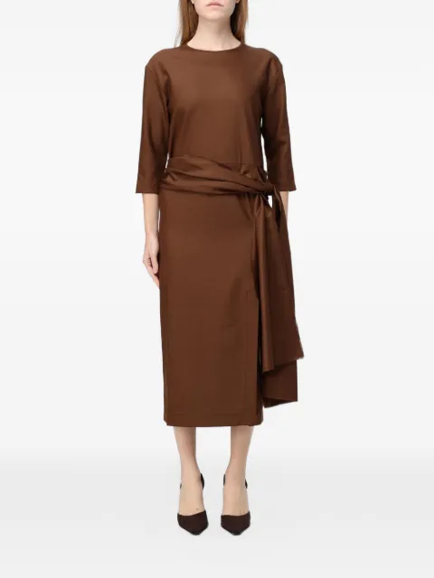 CRIDA Gertrude self-tie midi dress