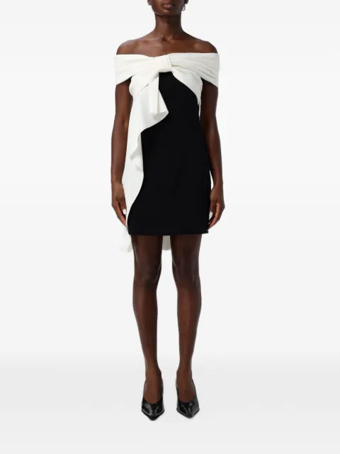 MSGM off-shoulder draped mini dress
