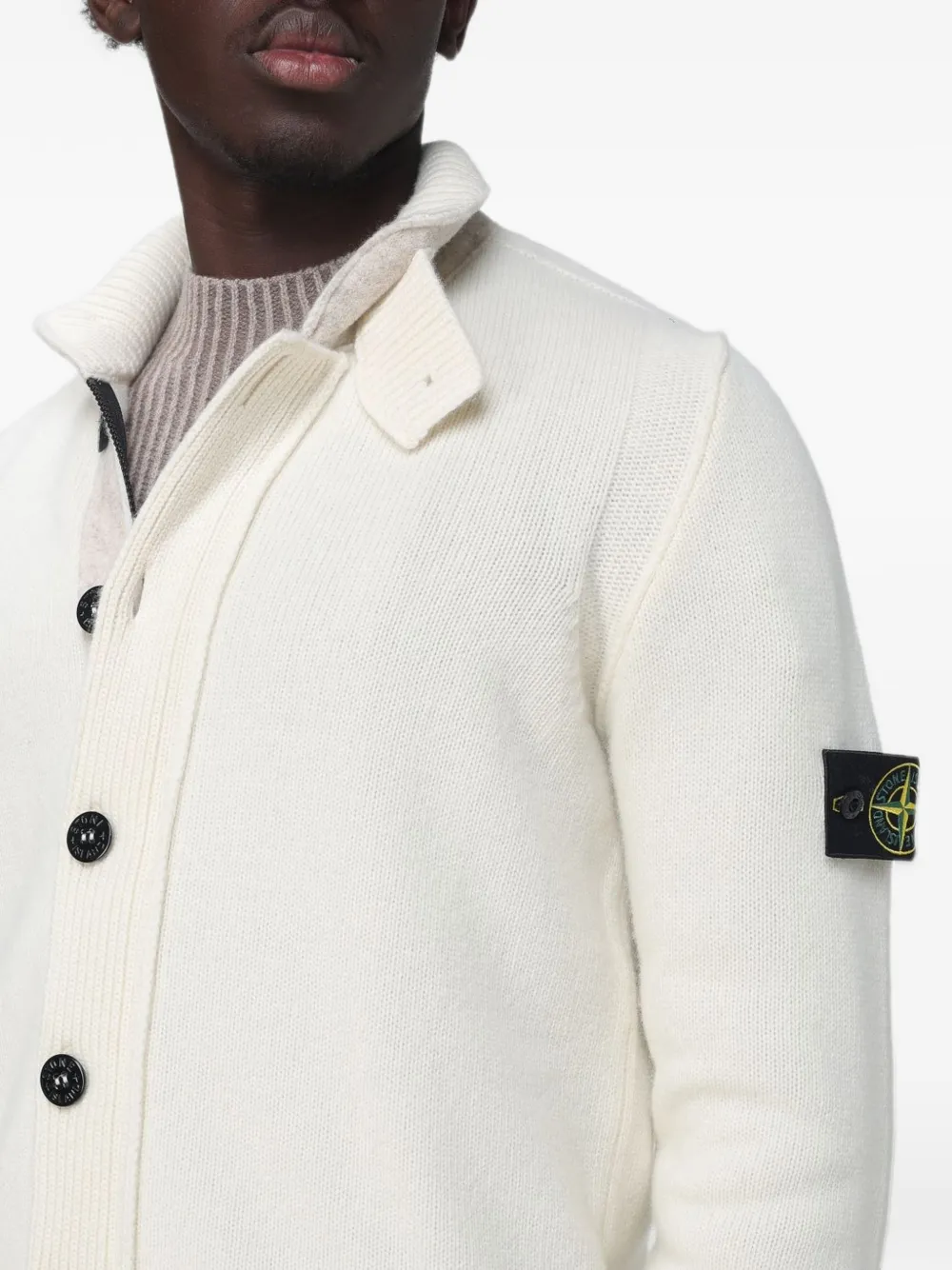 Stone Island 5100047 lambswool jumper Beige