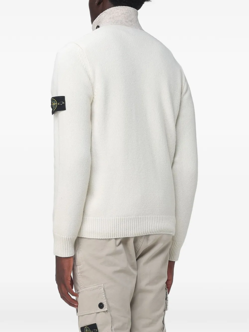 Stone Island 5100047 lambswool jumper Beige