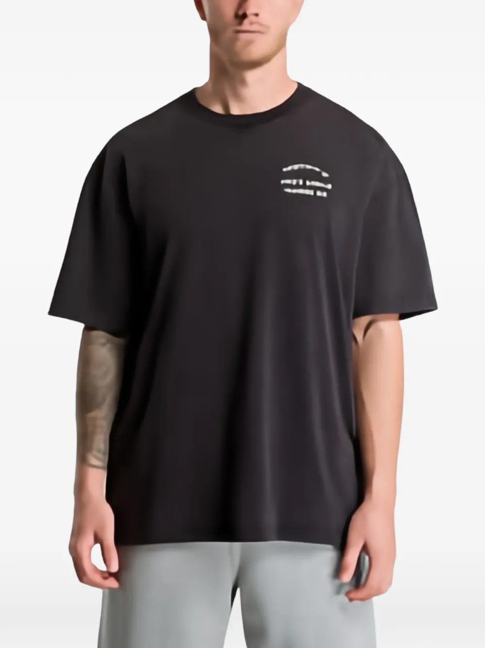 Under Armour UA Heavyweight Property Of UA logo-print T-shirt Zwart