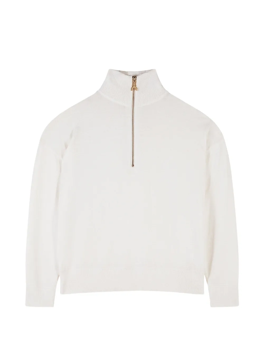 Patrizia Pepe quarter-zip turtleneck sweater Wit