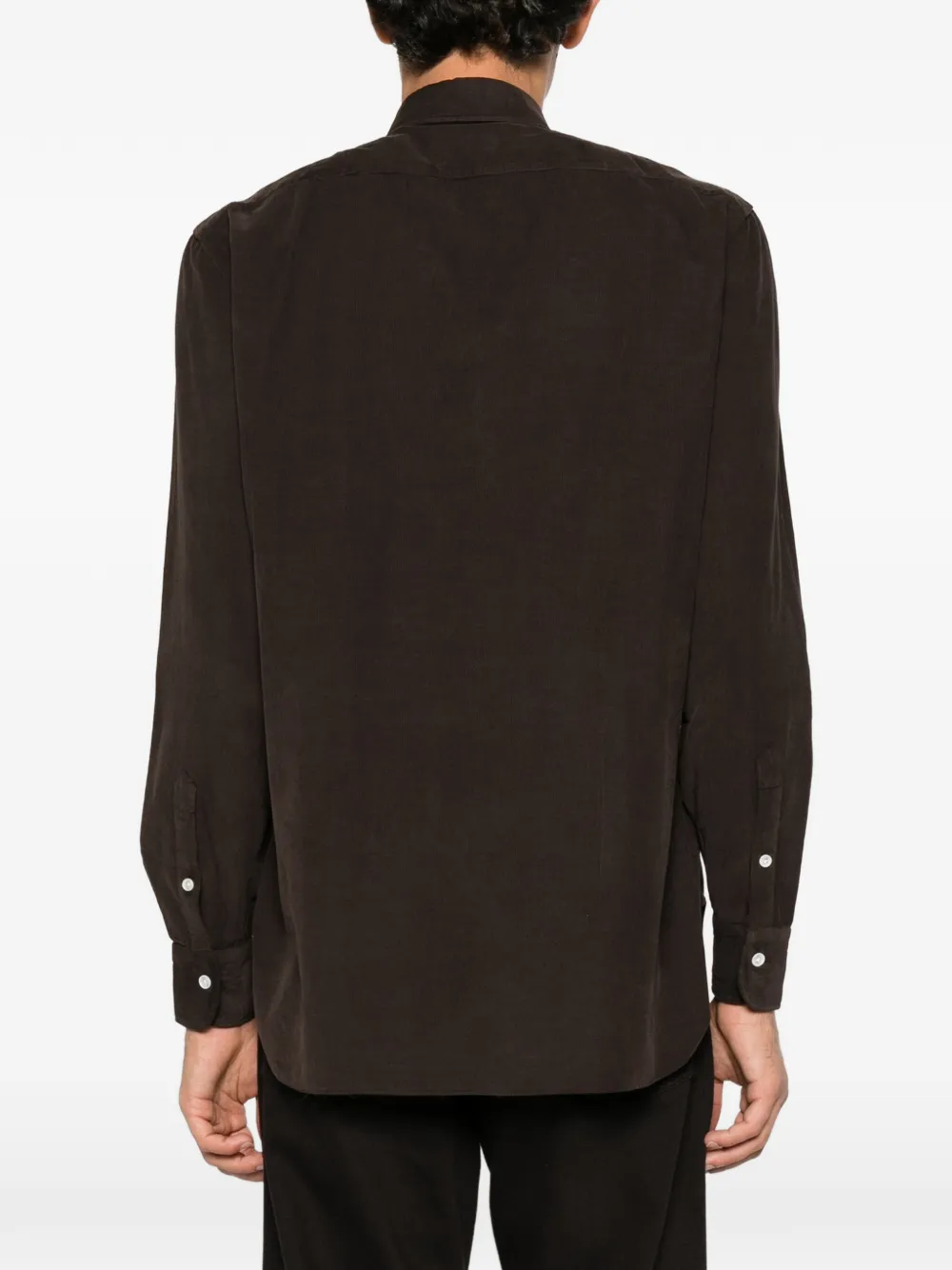 Barba button-down corduroy shirt Bruin