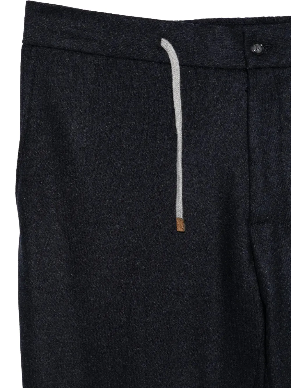 Barba drawstring-waistband tailored trousers Blauw