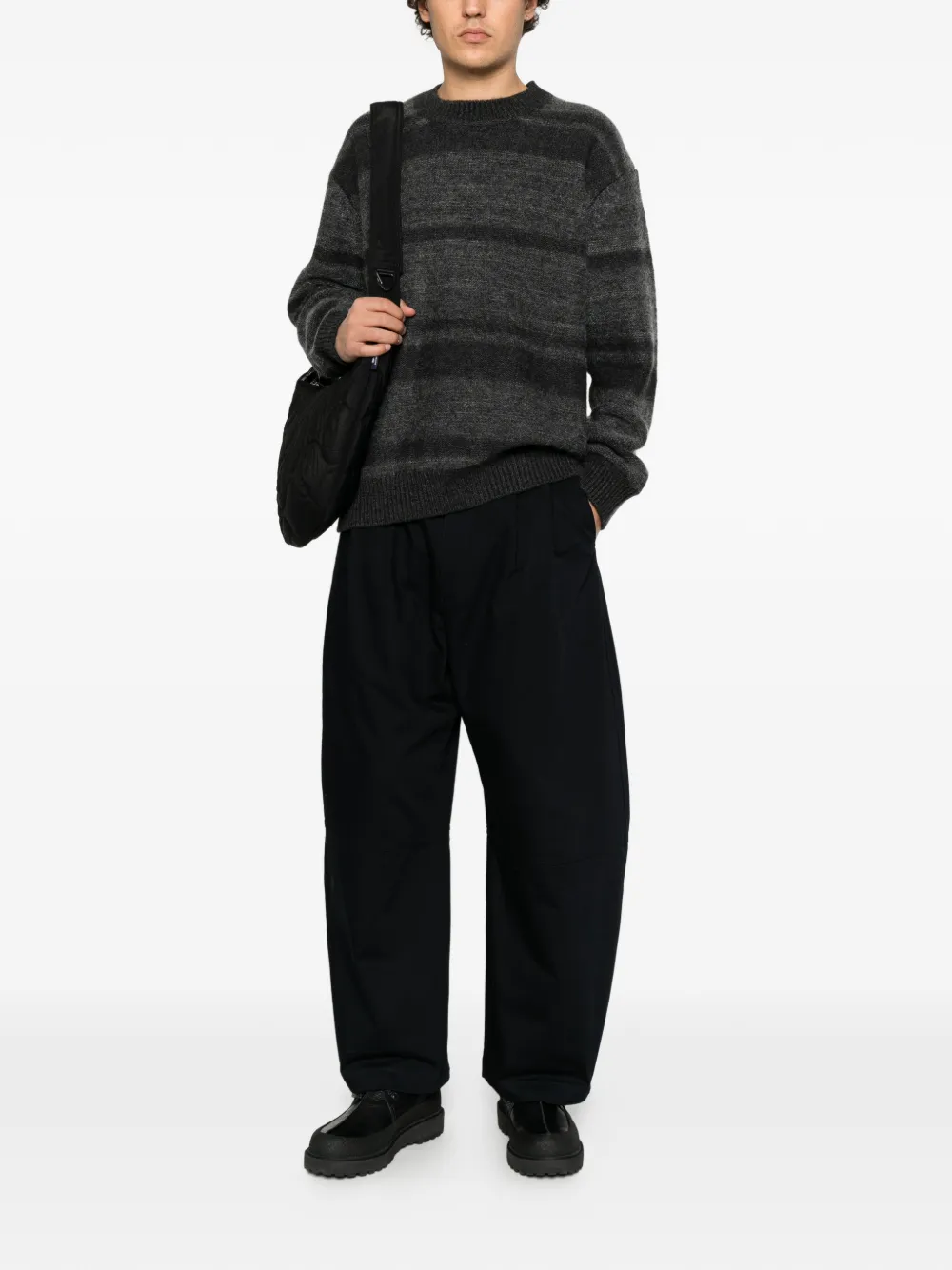 Comme des Garçons Homme pleated tapered trousers Zwart