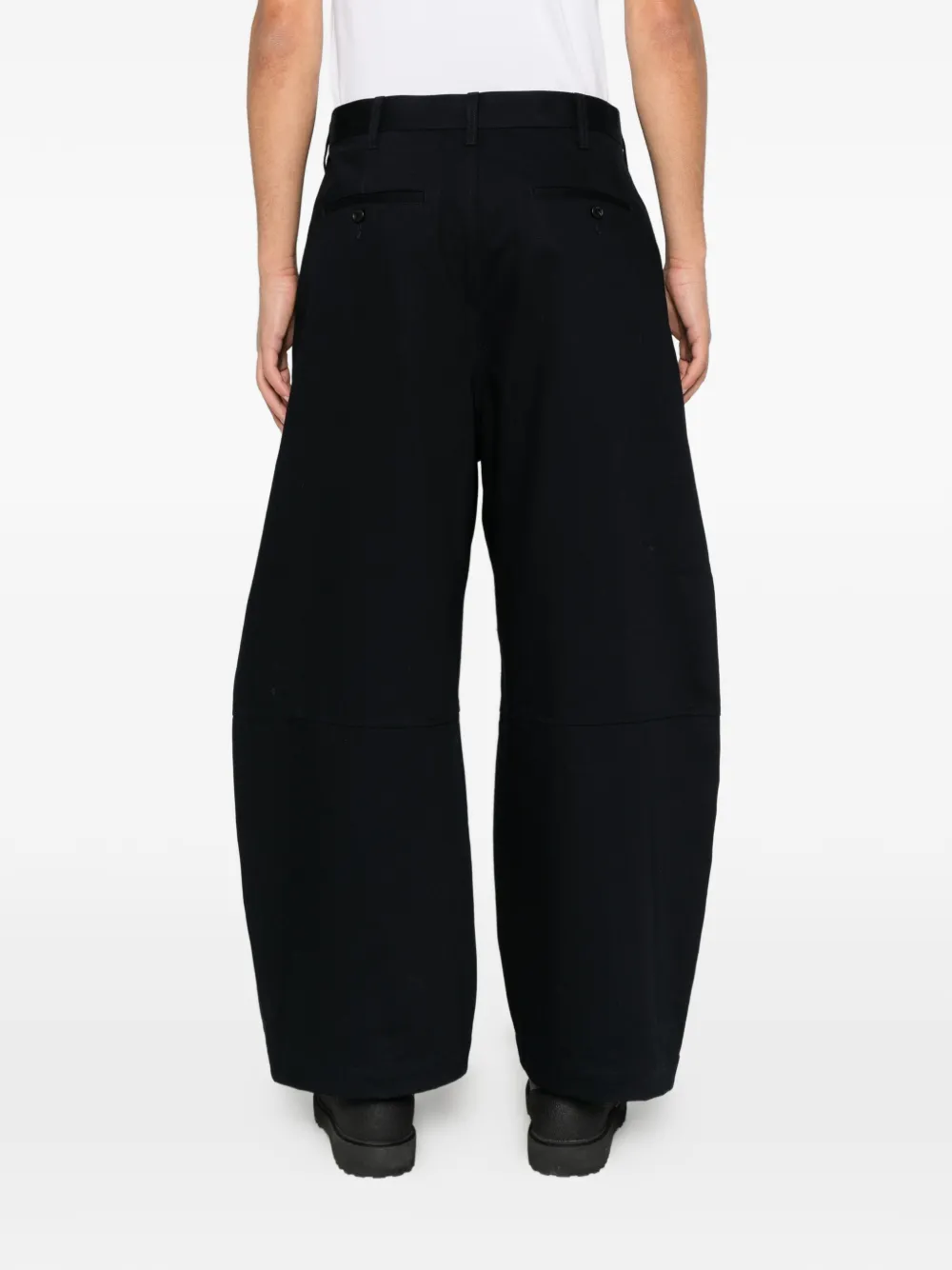 Comme des Garçons Homme pleated tapered trousers Zwart