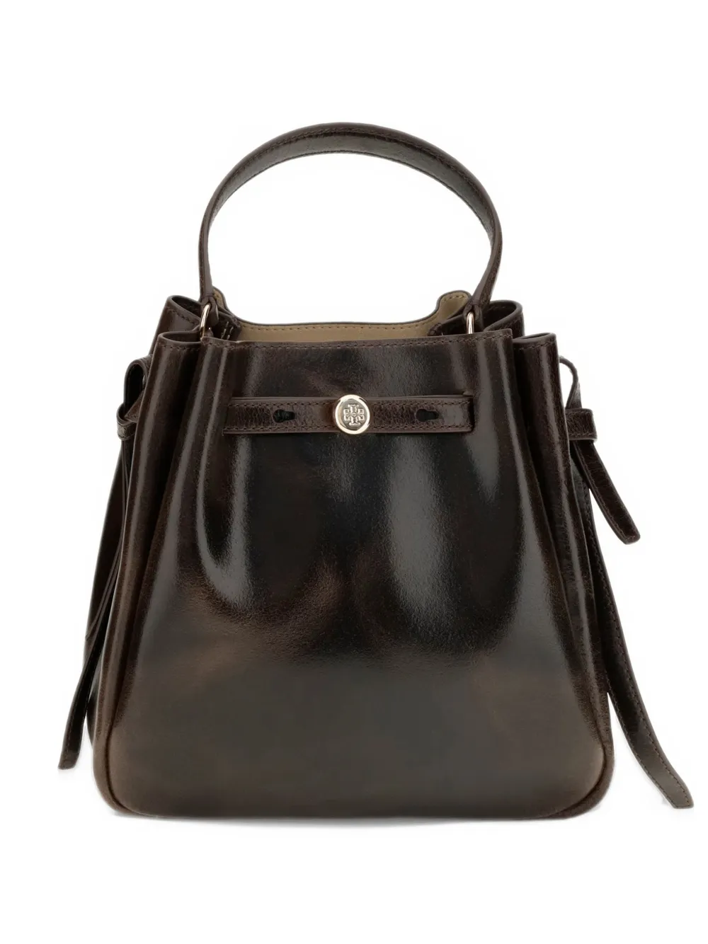 Tory Burch Romy distressed bucket bag - Marrone