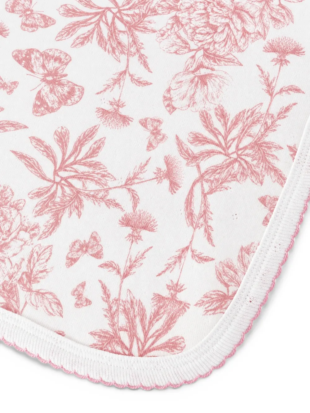 Tartine Et Chocolat floral-print scalloped blanket Roze