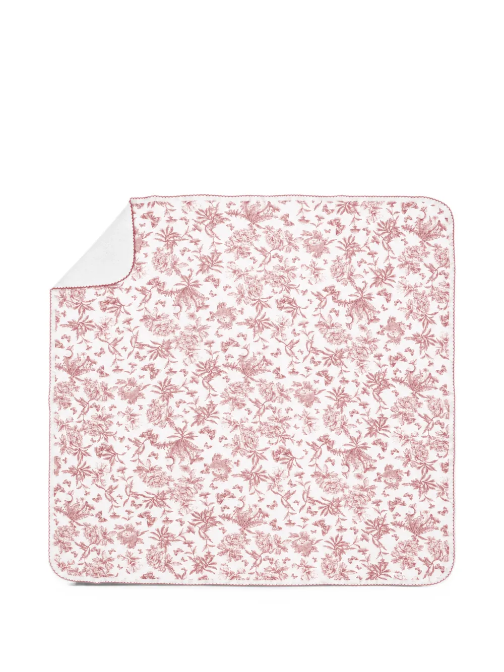 Tartine Et Chocolat floral-print scalloped blanket - Rosa