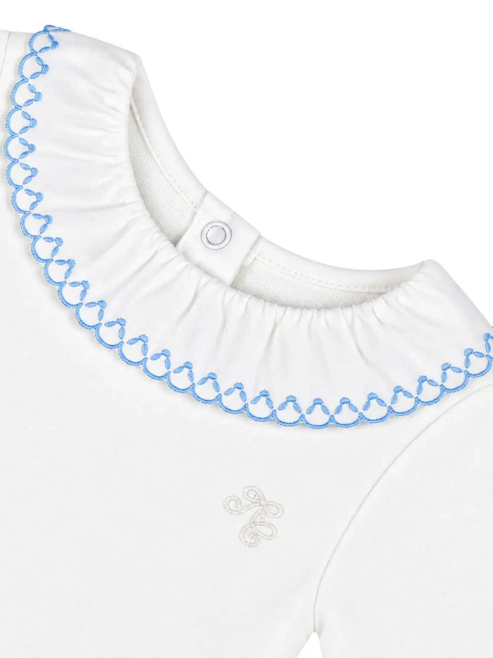 Tartine Et Chocolat embroidered ruffled bodysuit Wit