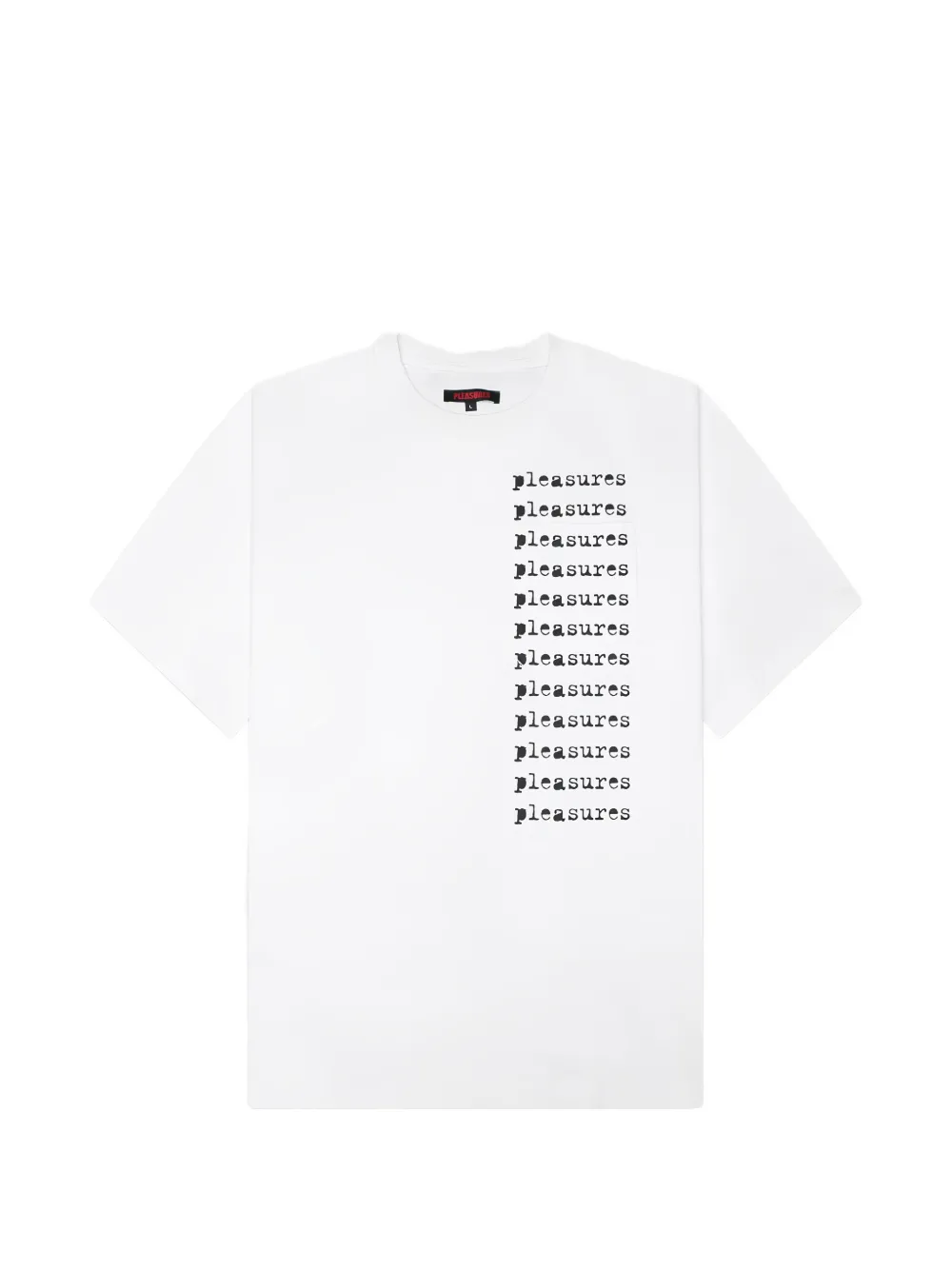 Pleasures Slip Heavyweight logo-print T-shirt Wit