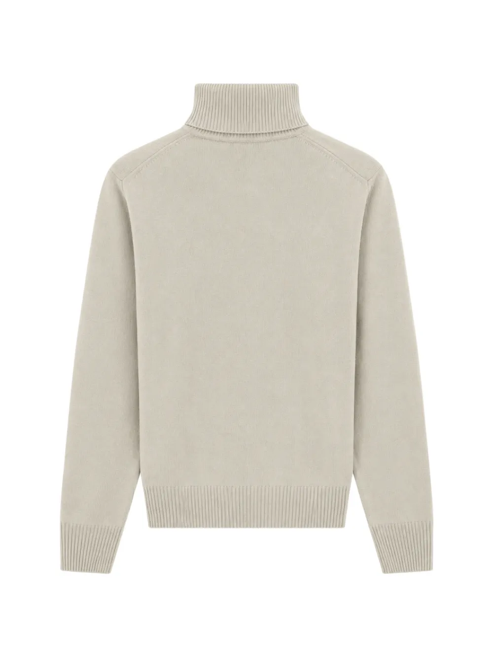 Emporio Armani plain-knit pure-cashmere rollneck jumper Beige