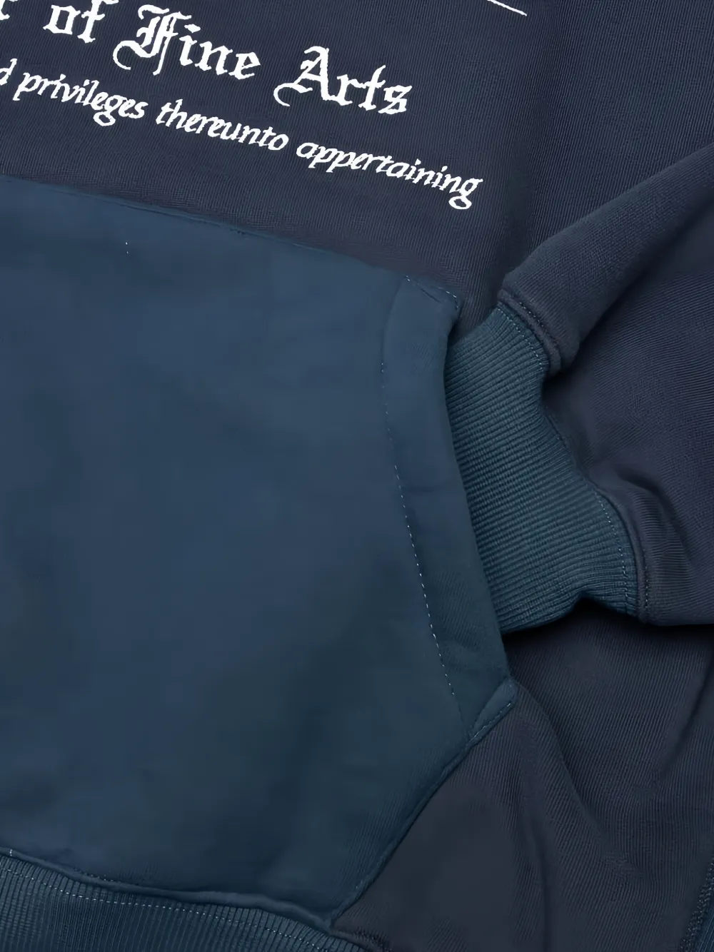 Pleasures Degree logo-print hoodie Blauw