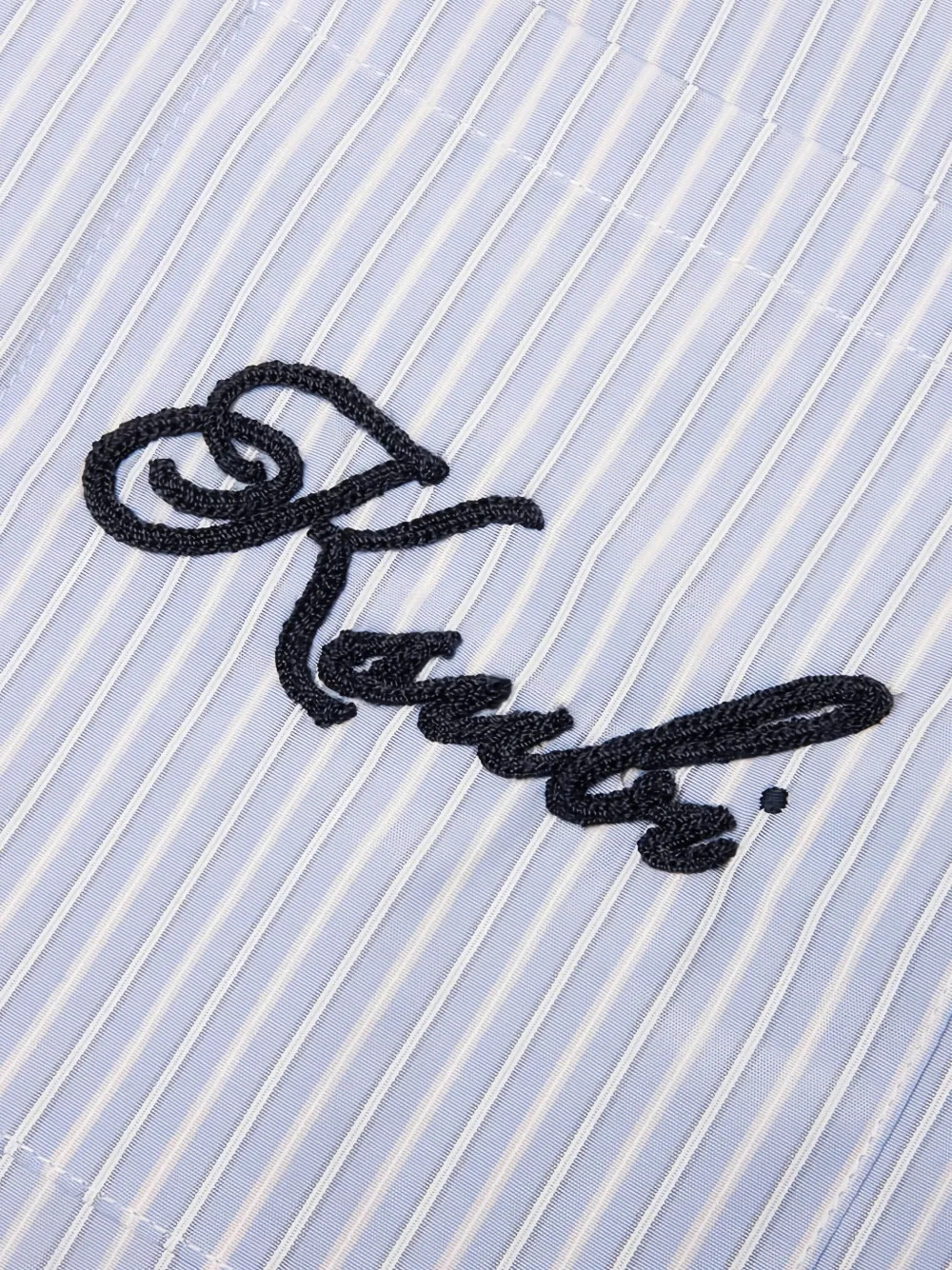 Ksubi Club Diner Ss stripe-print logo-embroidered shirt Blauw