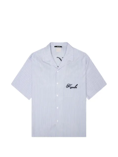 Ksubi Club Diner Ss stripe-print logo-embroidered shirt