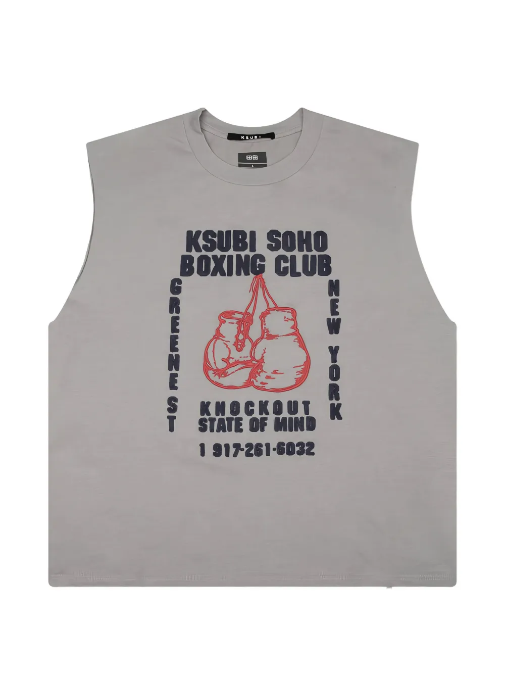 Ksubi Club Cut Off graphic-print tank top - Grigio