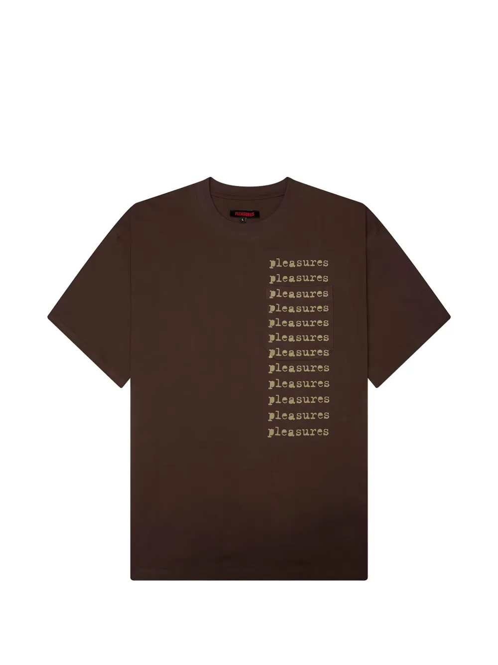 Pleasures Slip Heavyweight logo-print T-shirt Bruin