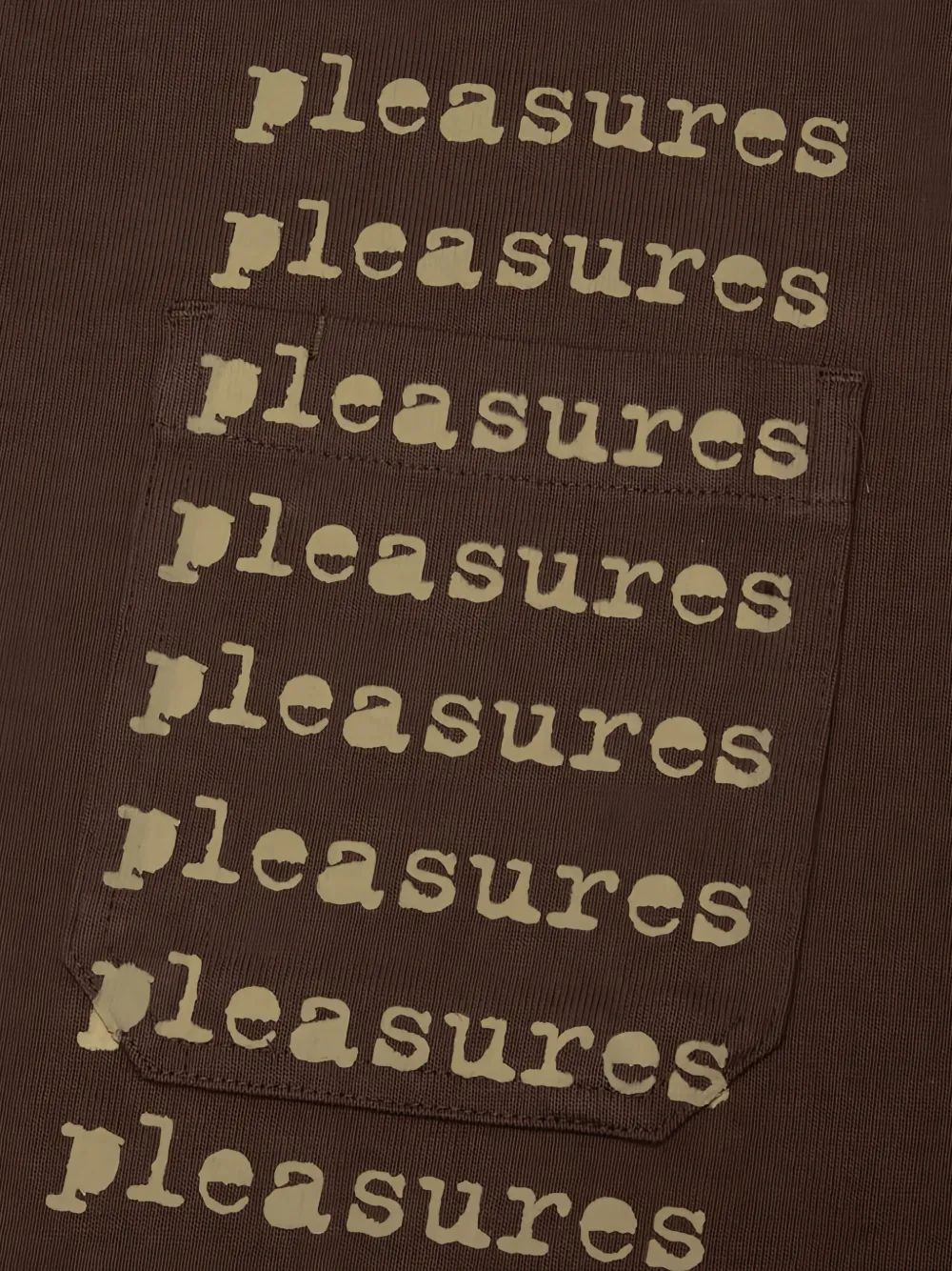 Pleasures Slip Heavyweight logo-print T-shirt Bruin