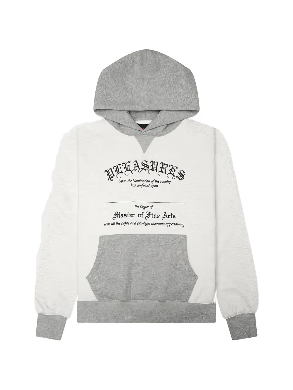 Pleasures Degree text-print hoodie Grijs