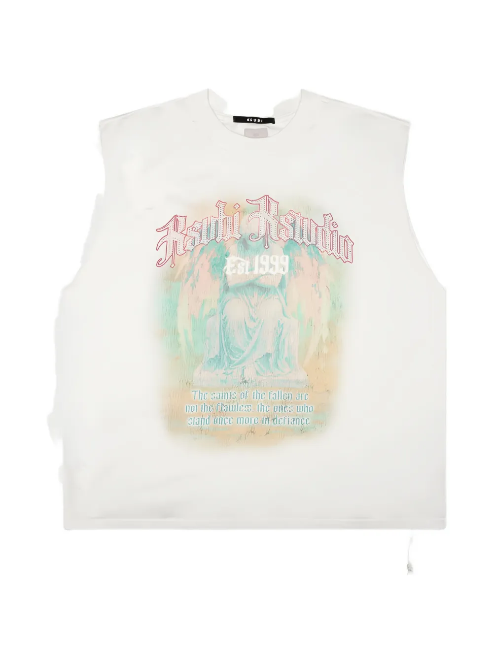Ksubi Ksaint Cut Off graphic-print tank top - Bianco