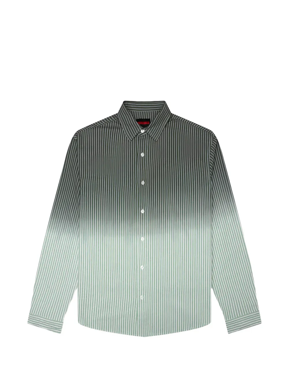 Pleasures Fade gradient-effect striped shirt Groen