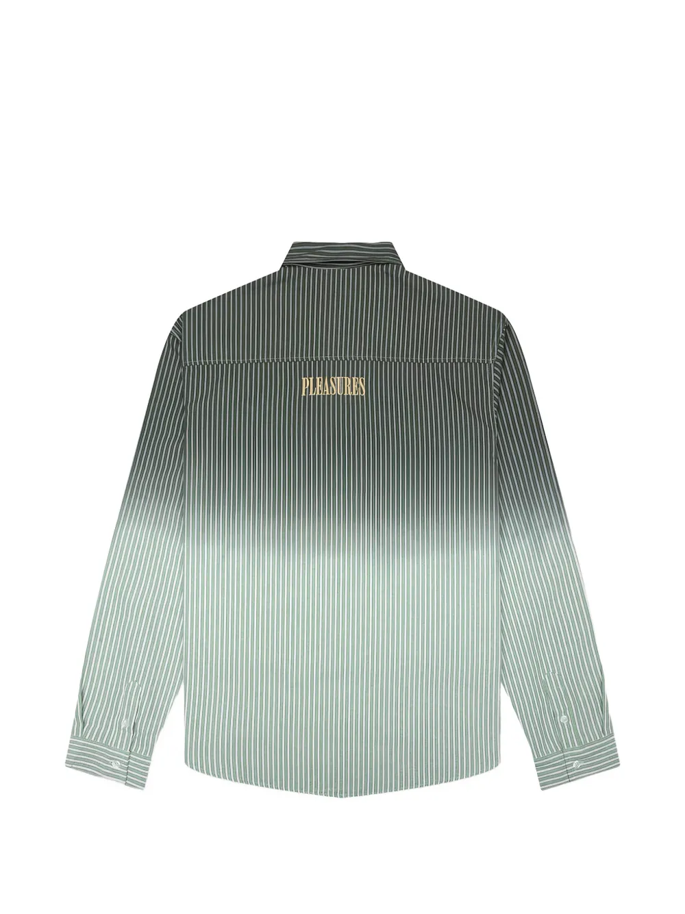 Pleasures Fade gradient-effect striped shirt Groen