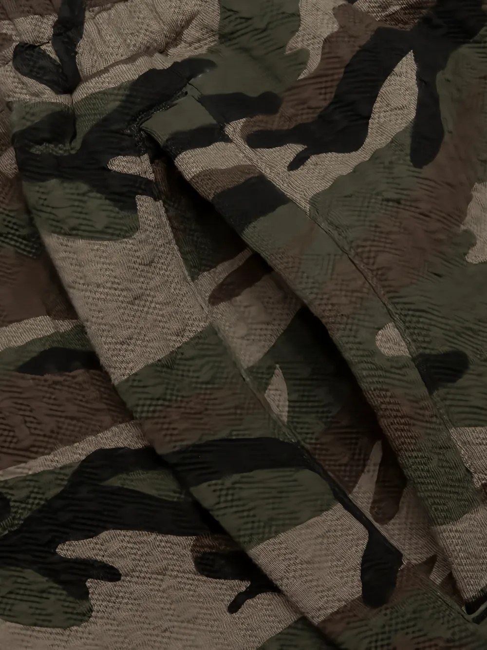 Pleasures camo-print textured track pants Groen