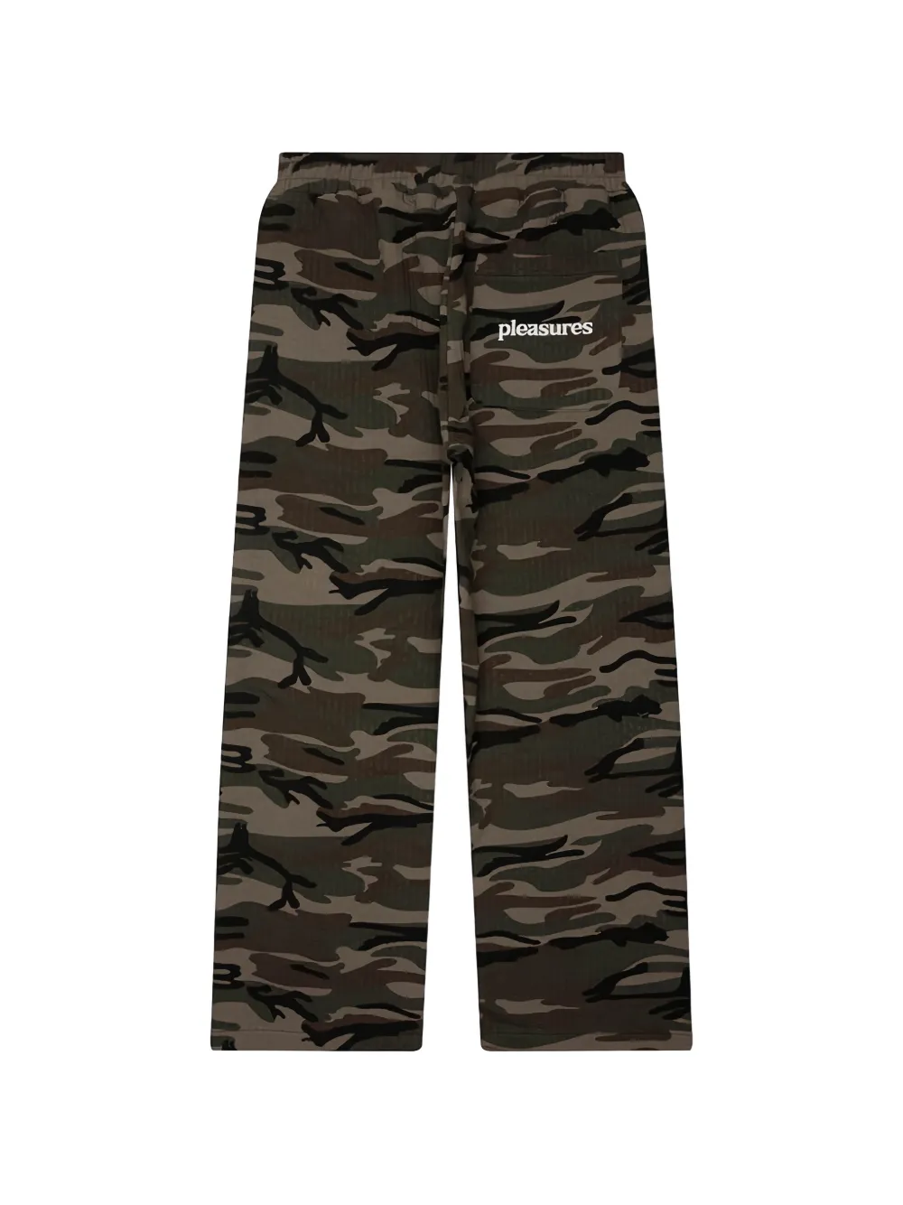 Pleasures camo-print textured track pants Groen