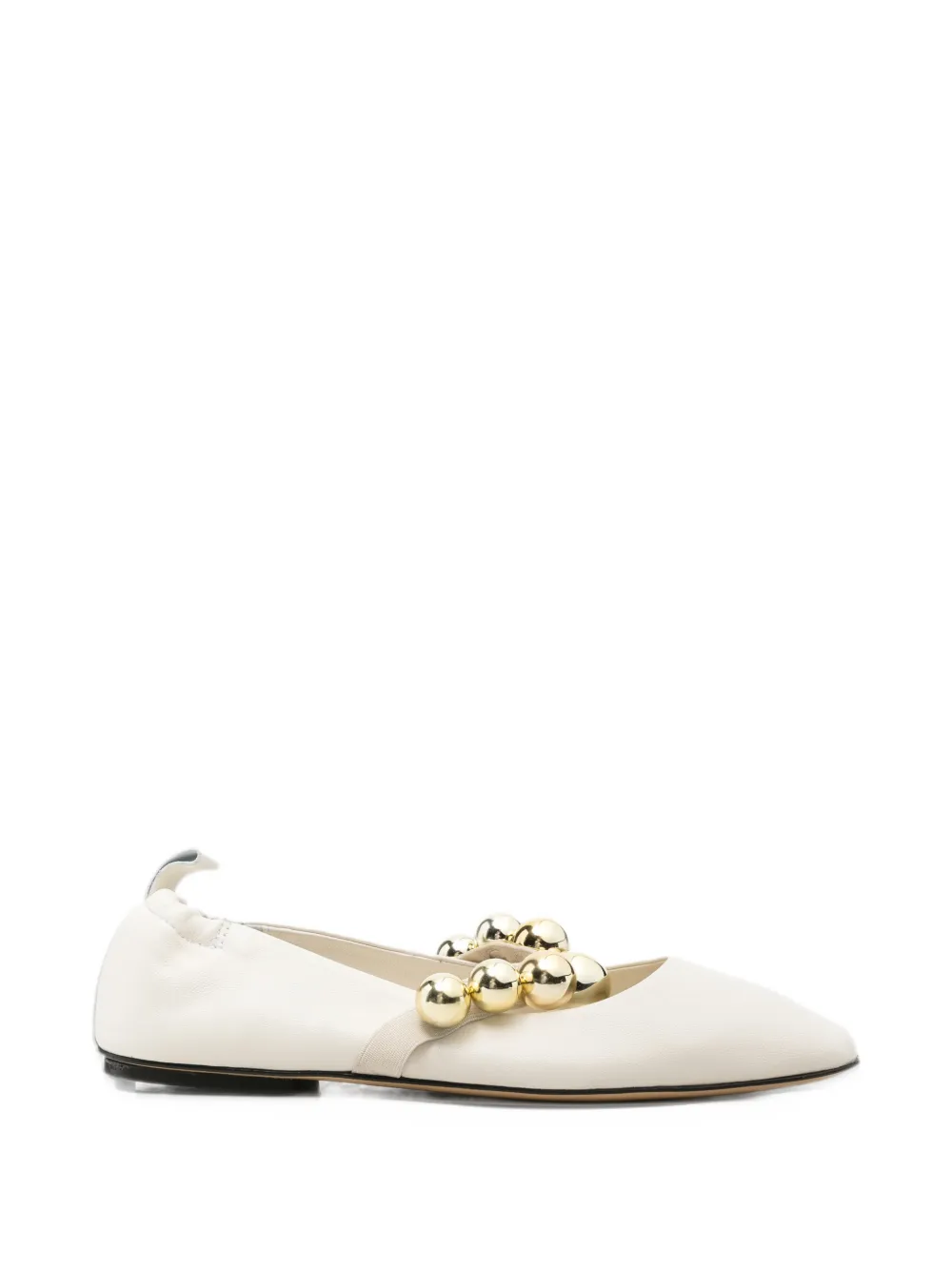 Souliers Martinez Flamenca bead-embellished leather ballet flats - Toni neutri