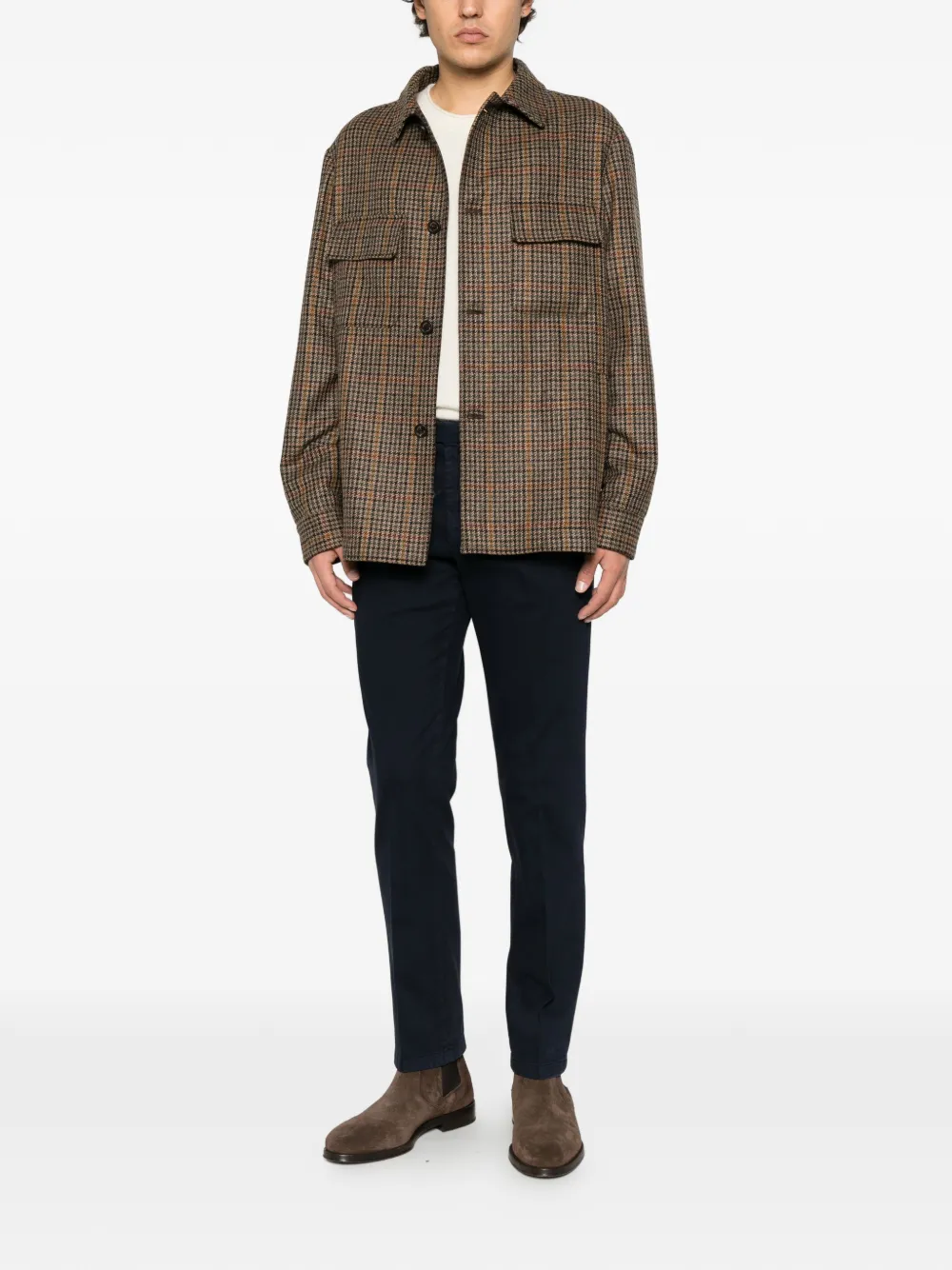 Briglia 1949 slim-fit tailored trousers Blauw
