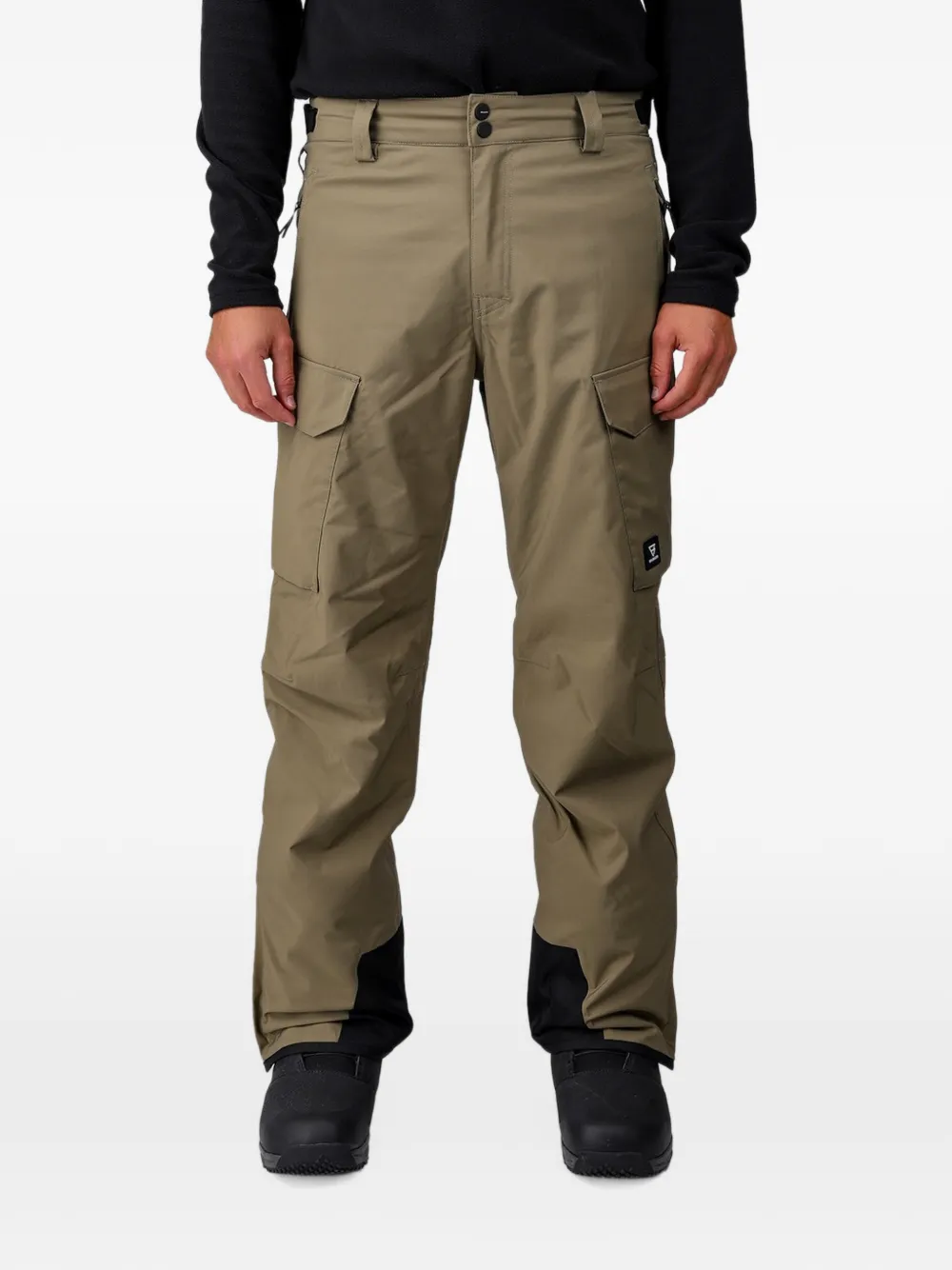 Brunotti Footrail cargobroek met logo-patch Groen